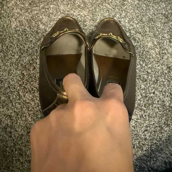 Gucci Horsebit Loafers | Bronze Leather | Size 37.5 | Original Box - Picture 4 of 6